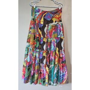 Lauren Ralph Lauren Multi Color  Paisley Tiered Maxi Skirt Womens Medium